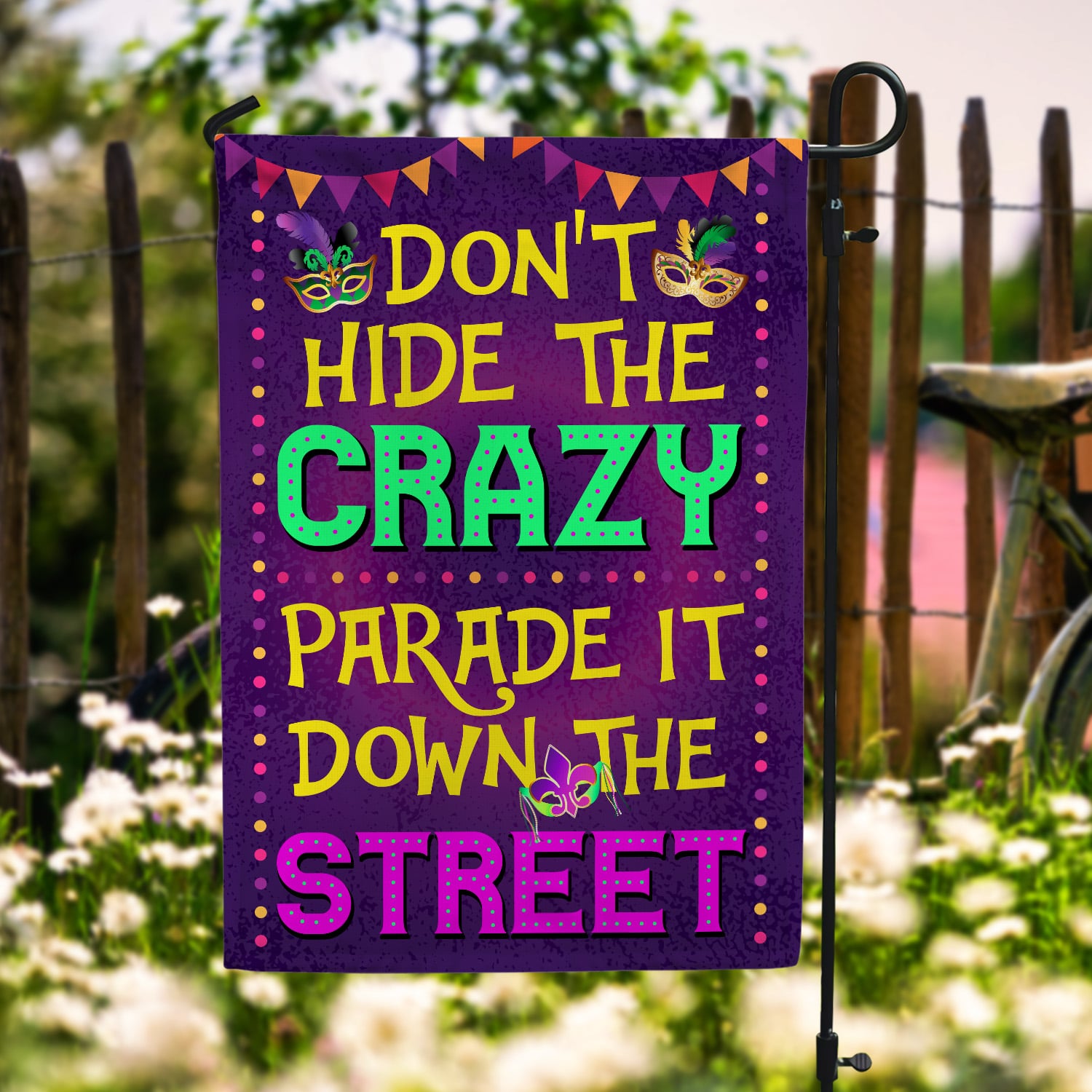 3O. Hide The Crazy-30x40 Garden Flag Mockup 6