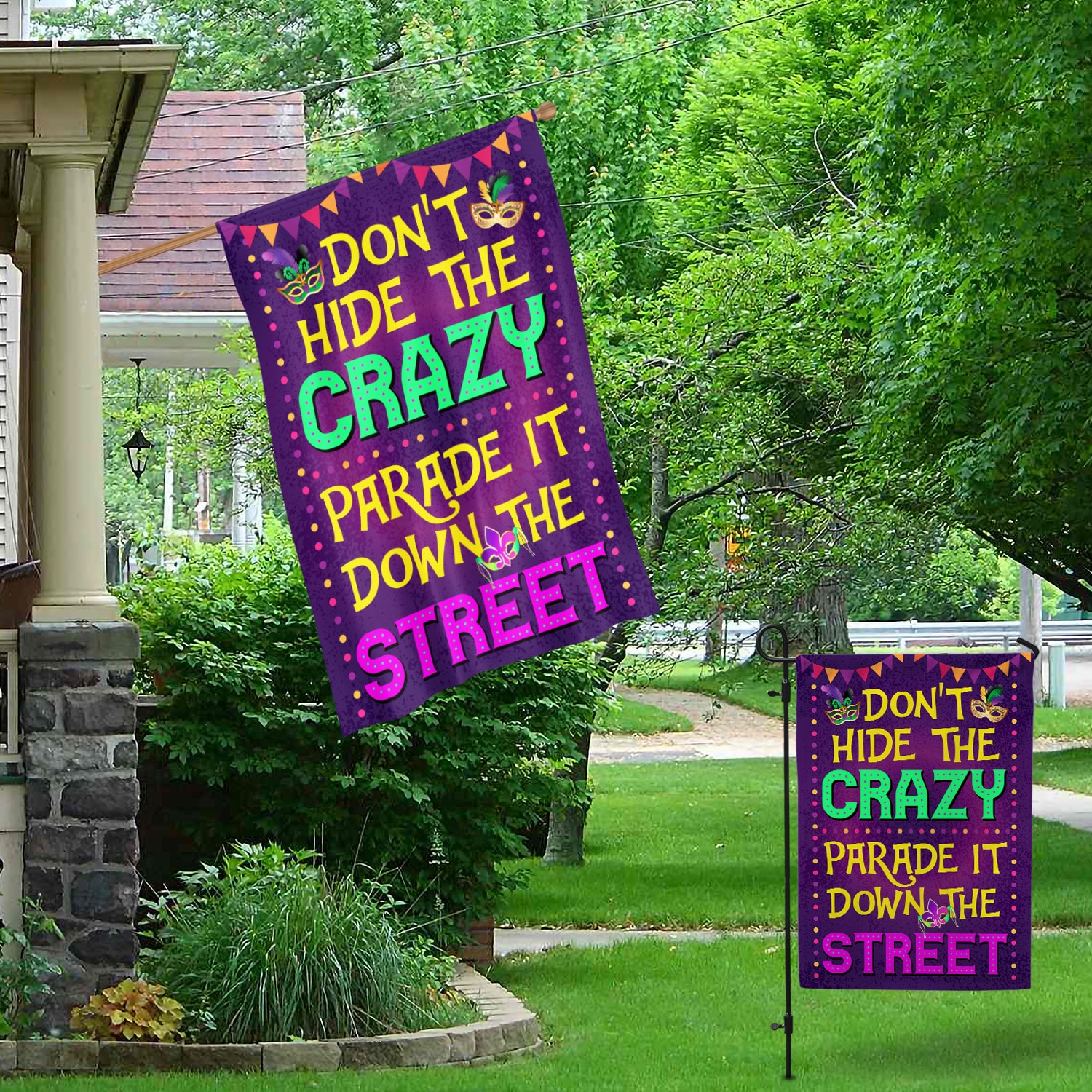 3O. Hide The Crazy-30x40 Garden & House Mockup 1