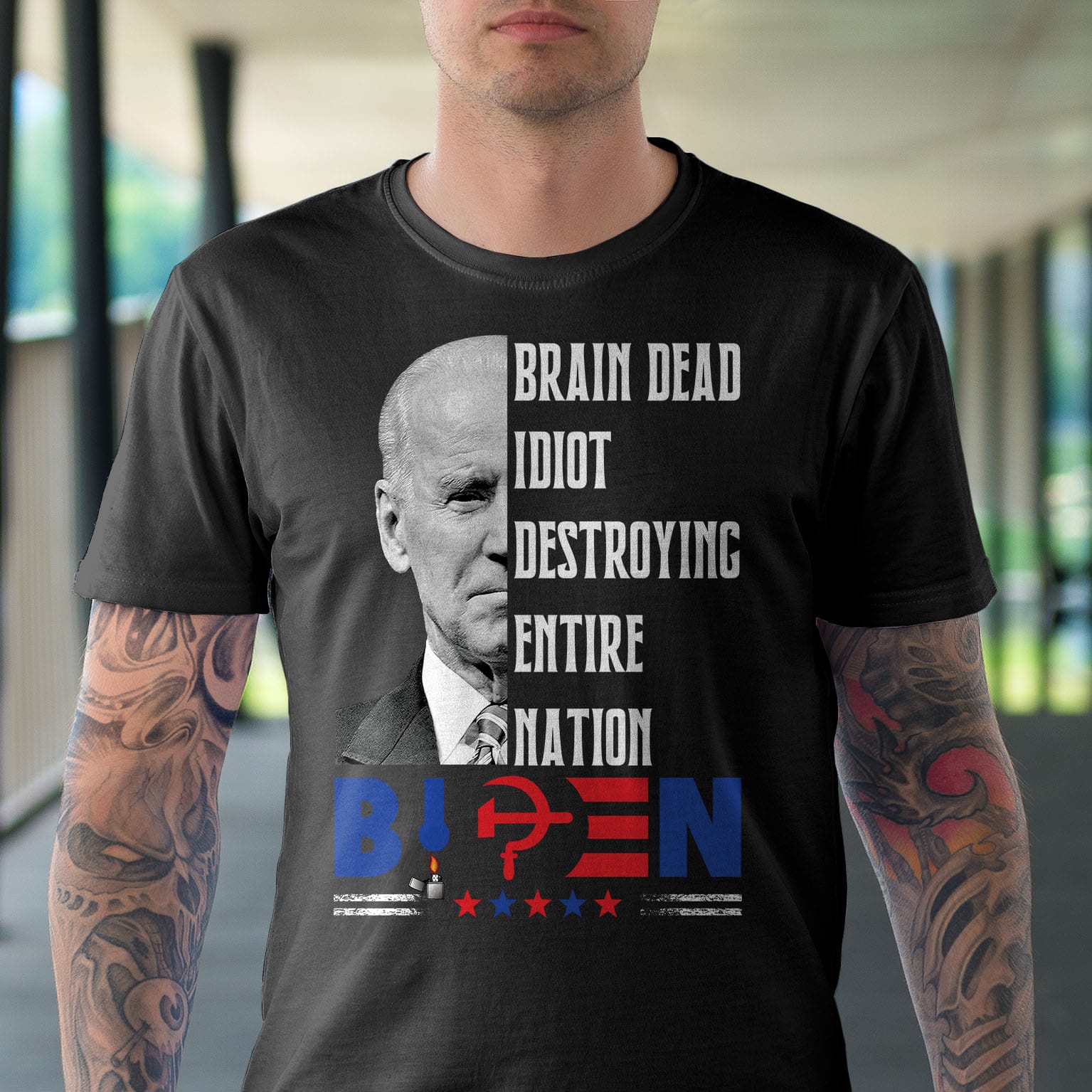 3VT. Biden Brain Dead Idiot shirt mk1