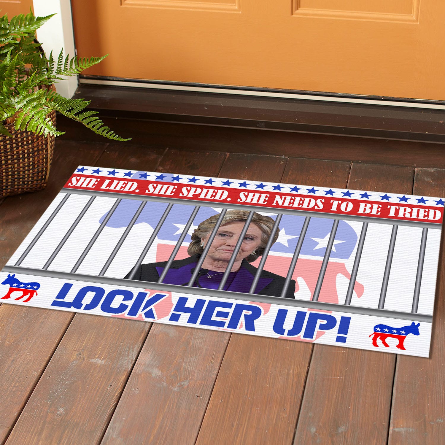 3VT. She Lied She Spied doormat Doormat Mockup 1