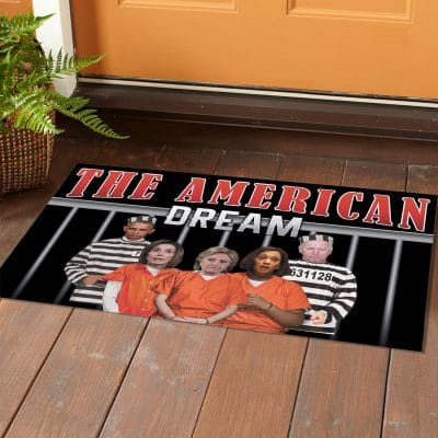 Alternative view of The American Dream Anti Biden Obama Hilarry Criminal Entrance Indoor Outdoor Decorative Doormat