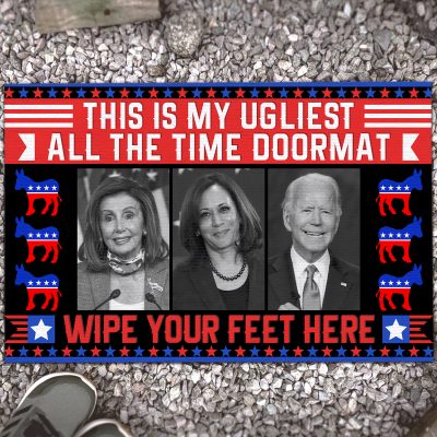 This Is My Ugliest All the Time Doormat Wipe Your Feet Here Anti Biden Entrance Indoor Outdoor Decorative Doormat