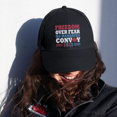 Freedom Over Fear No Mandates Convoy 2022 Twill Cap - Support Canadian Trucker High-Profile Snapback Hat