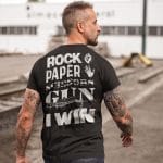 1VT. Rock Paper Scissors Gun back shirt mk1