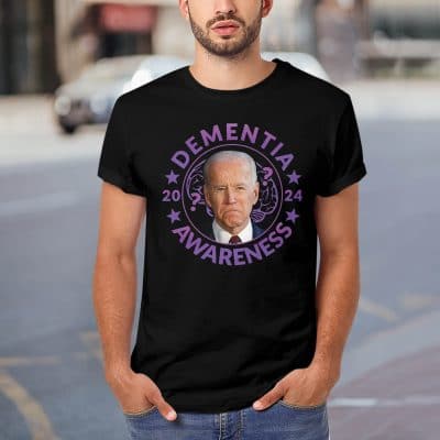 Alternative view of Dementia Awareness 2024 Funny Joe Biden T-Shirt