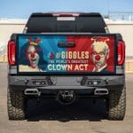 Shit And Giggles The World's Greatest Clown Act Funny Biden Kamala Truck Tailgate Decal Sticker Wrap - Vinyl Graphic Decal Bumper Sticker
