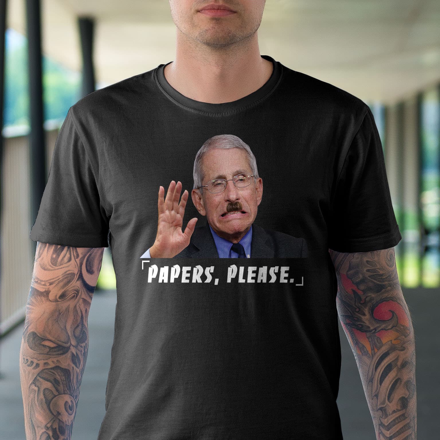 6VT. Fauci Papers Please shirt mk1