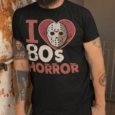 Alternative view of I Love 80s Horror Jason Halloween Character T-Shirt