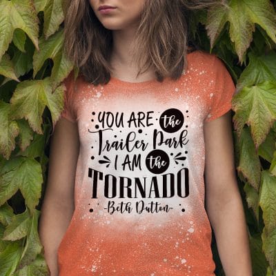 Alternative view of I Am The Tornado Bleached T-Shirt