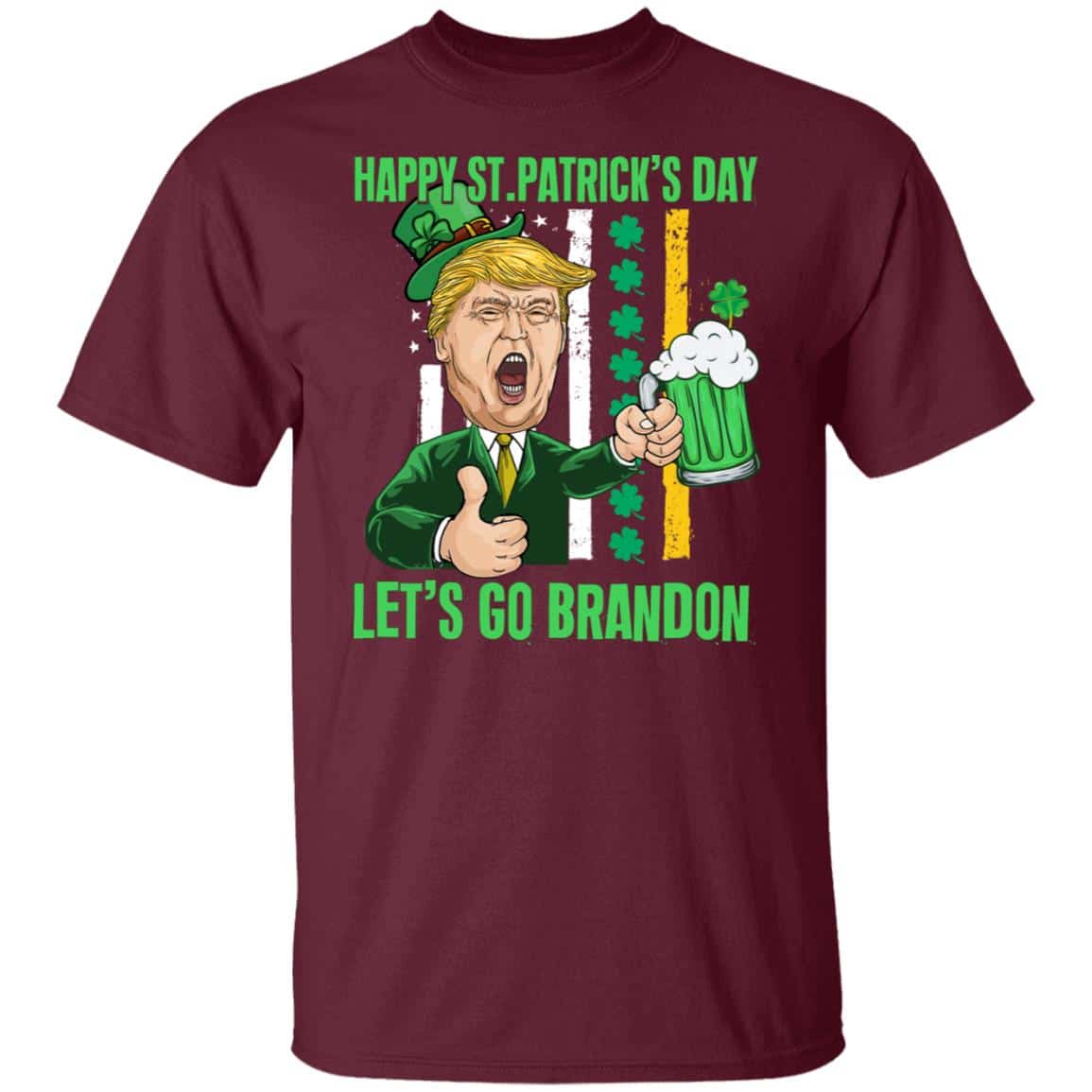 Happy St. Patrick's Day, Maroon, Unisex T-Shirt