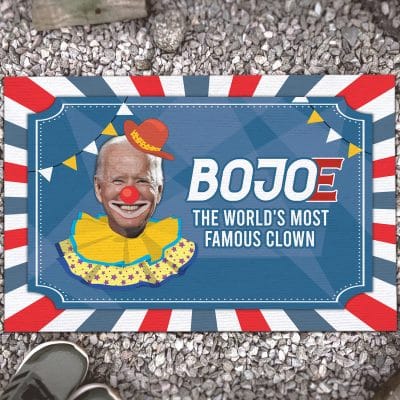 BoJoe The World's Most Famous Clown Funny Anti Biden Entrance Indoor Outdoor Decorative Doormat