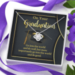 On Your Graduation Go Into The World And Do Well Love Knot Pendant Necklace On Your Graduation Go Into The World And Do Well Love Knot Pendant Necklace