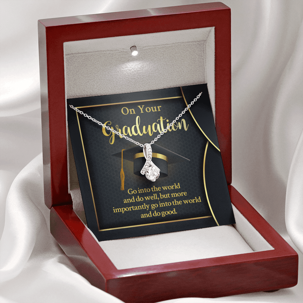 On Your Graduation Go Into The World And Do Well Alluring Beauty Necklace