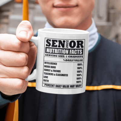 Senior 2022 Nutrition Serving Phenomenal Student Graduation Gift Ceramic Coffee Mug - Beer Stein - Water Bottle