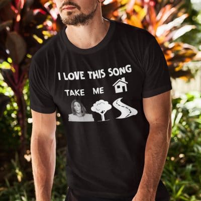 Alternative view of I Love This Song Take Me Home Country Tree Road Pelosi Funny T-Shirt