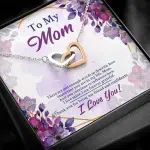 To My Mom There Are Not Enough Words To Describe How Important You Are In My Life Interlocking Hearts Pendant Necklace