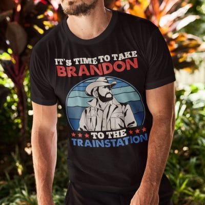 Alternative view of It's Time To Take Brandon To The Train Station Vintage T-Shirt - Funny Brandon Shirt