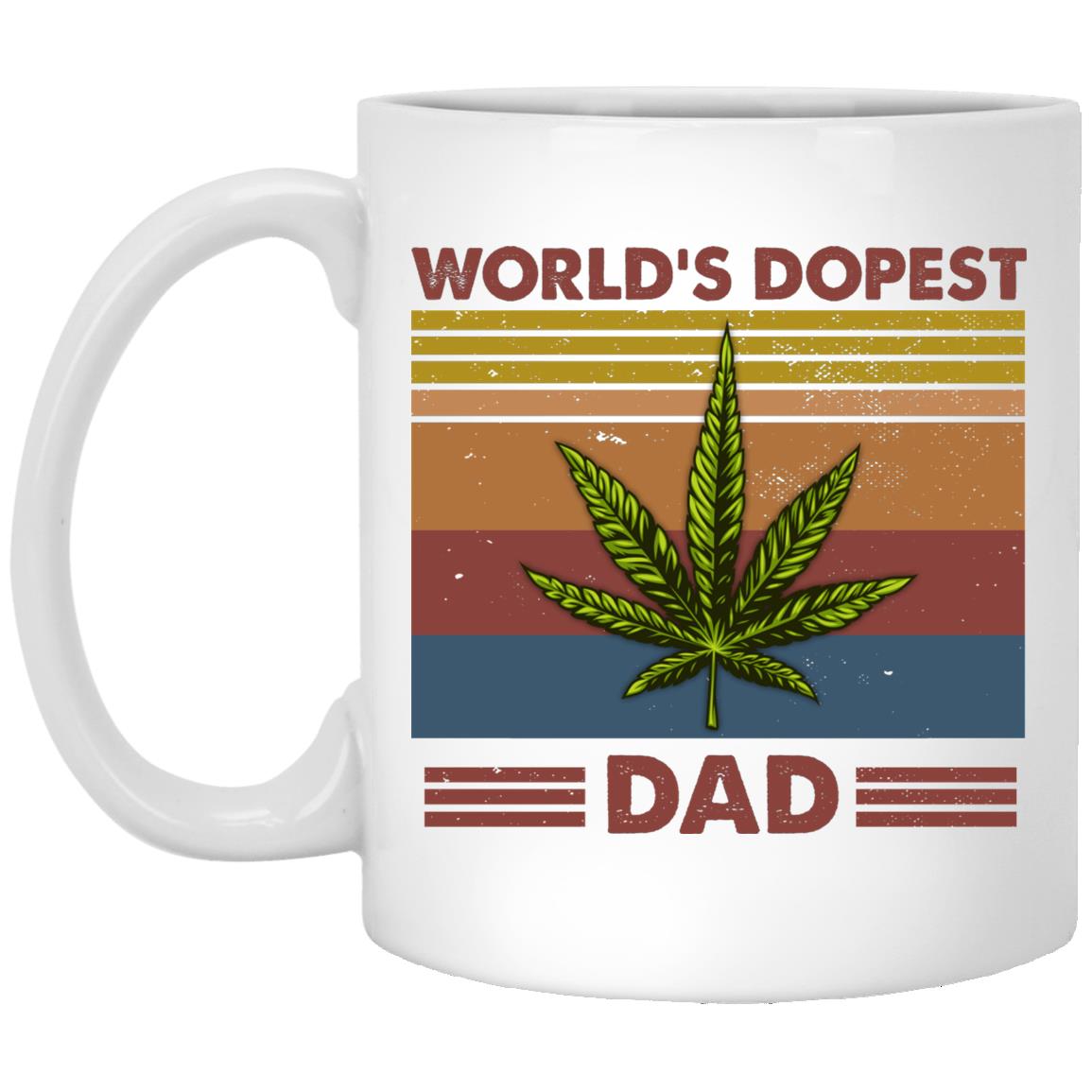 5Th. Dopest Dad(5), White, 11 oz. White Mug 5Th. Dopest Dad(5), White, 11 oz. White Mug