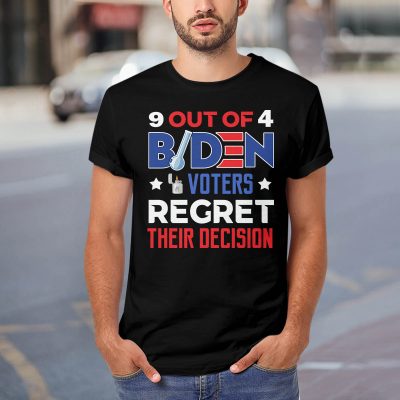 Alternative view of 9 Out Of 4 Biden Voters Regret Their Decision Anti Biden Shirt Biden Crack Pipe T-Shirt