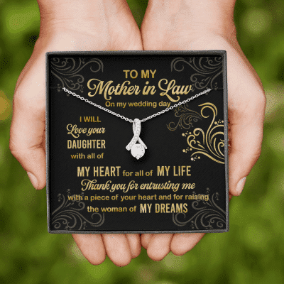 To My Mother In Law On My Wedding Day I Will Love Your Daughter Alluring Beauty Necklace