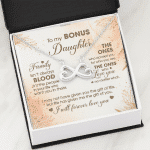 To My Bonus Daughter Family Isn't Always Good Infinity Heart Pendant Necklace - Stepdaughter Gifts