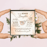 To My Bonus Daughter Family Isn't Always Good Interlocking Hearts Pendant Necklace - Stepdaughter Gifts
