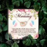 To My Mommy I May Just Be A Bump But I Love You More Than You Ever Know Interlocking Hearts Pendant Necklace