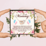 To My Mommy I May Just Be A Bump But I Love You More Than You Ever Know Interlocking Hearts Pendant Necklace