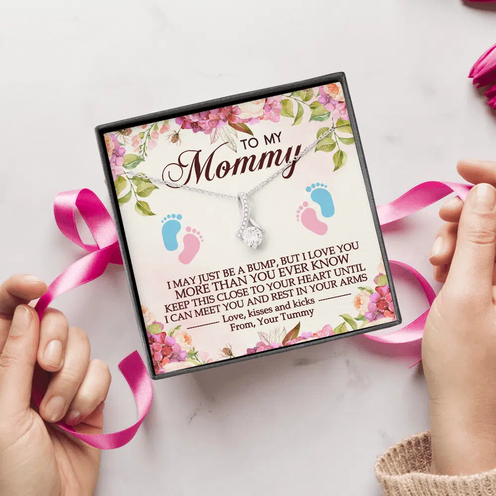 To My Mommy I May Just Be A Bump But I Love You More Than You Ever Know Alluring Beauty Necklace
