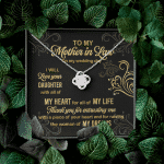 To My Mother In Law On My Wedding Day I Will Love Your Daughter Love Knot Necklace