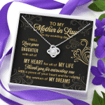 To My Mother In Law On My Wedding Day I Will Love Your Daughter Love Knot Necklace