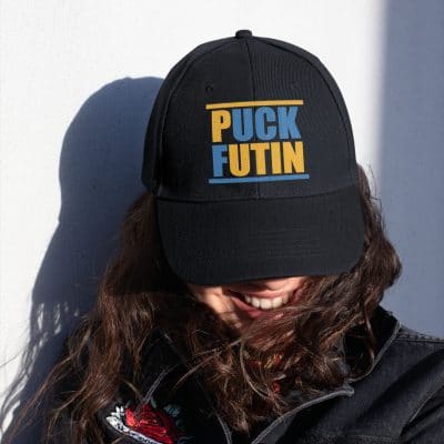 Alternative view of Puck Futin Funny Political Twill Cap - High-Profile Snapback Hat
