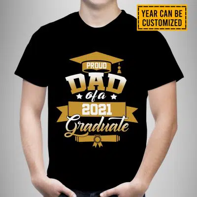 Personalized Proud Dad Of A 2023 2024 Graduate Senior T-shirt - Graduation Shirt For Dad