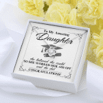 To My Daughter She Believed She Could So She Worked And She Did Love Knot Pendant Necklace To My Daughter She Believed She Could So She Worked And She Did Love Knot Pendant Necklace