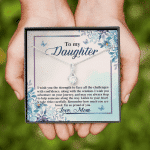 To My Daughter I Wish You The Strength To Face All Challenges Alluring Necklace - Daughter Gift Love Message Card