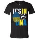 1Th. My DNA Ukraine, Black, V-Neck T-Shirt 1Th. My DNA Ukraine, Black, V-Neck T-Shirt