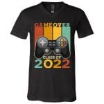 5Th. Game Over Class Of, Black, V-Neck T-Shirt
