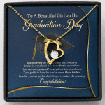 To A Beautiful Girl On Her Graduation Day She Believe Forever Heart Pendant Necklace - Forever Love Necklace (18K Yellow Gold) To A Beautiful Girl On Her Graduation Day She Believe Forever Heart Pendant Necklace - Forever Love Necklace (18K Yellow Gold)