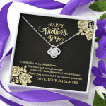 Happy Mother's Day Thanks For Everything Mom There Are Not Enough Words Love Knot Necklace
