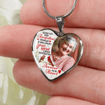Custom Photo Gone Yet Not Forgotten Although We Are Apart Your Spirit Lives Within Me Memorial Heart Pendant Necklace