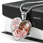 Custom Photo Gone Yet Not Forgotten Although We Are Apart Your Spirit Lives Within Me Memorial Heart Pendant Necklace