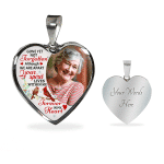 Custom Photo Gone Yet Not Forgotten Although We Are Apart Your Spirit Lives Within Me Memorial Heart Pendant Necklace