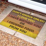 5VT. Don't Knock Unless Doormat Mockup 10
