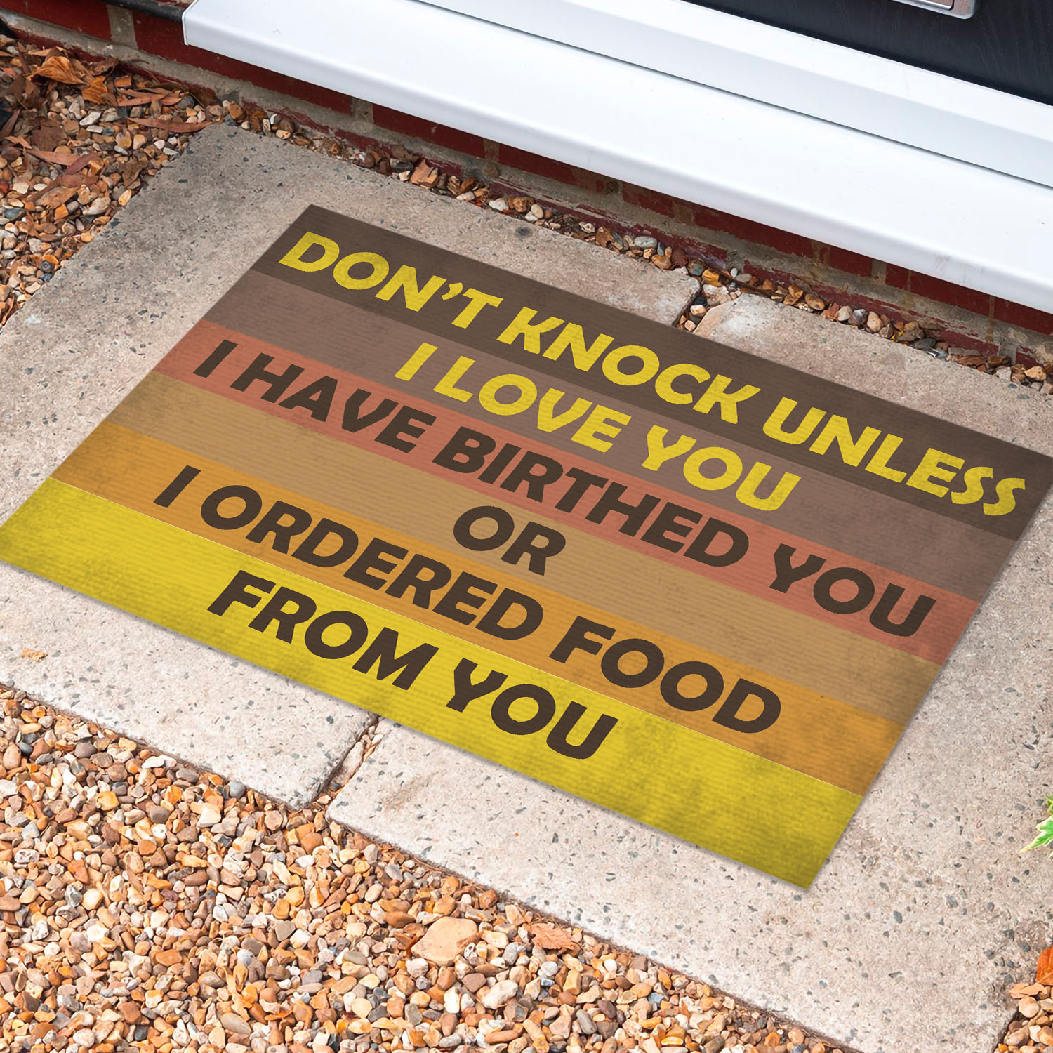 5VT. Don't Knock Unless Doormat Mockup 10