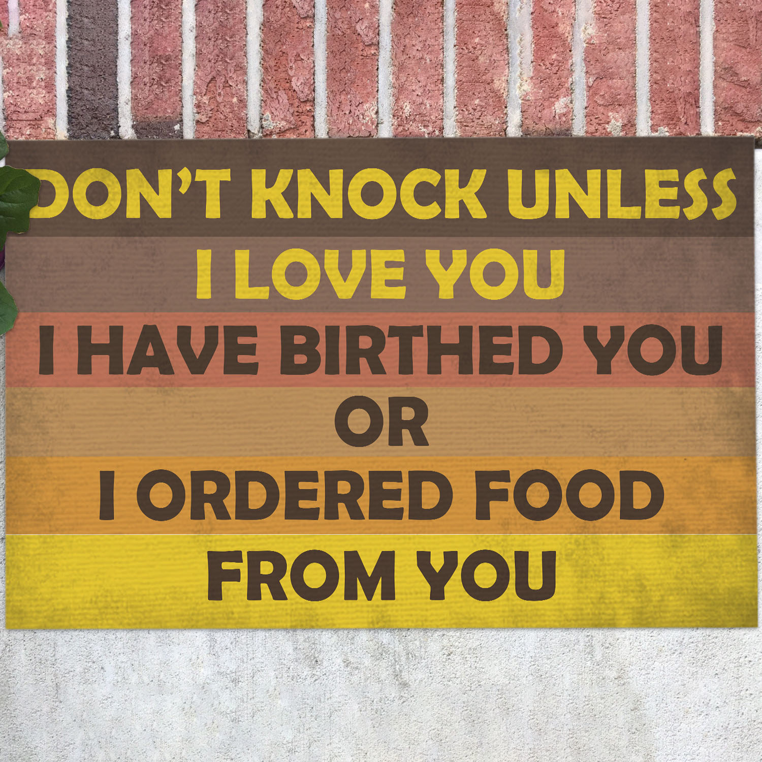 5VT. Don't Knock Unless Doormat Mockup 12