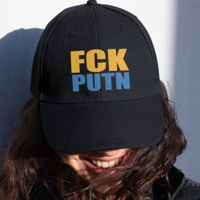 Puck Futin Fck - Putin Twill Cap - High-Profile Snapback Hat