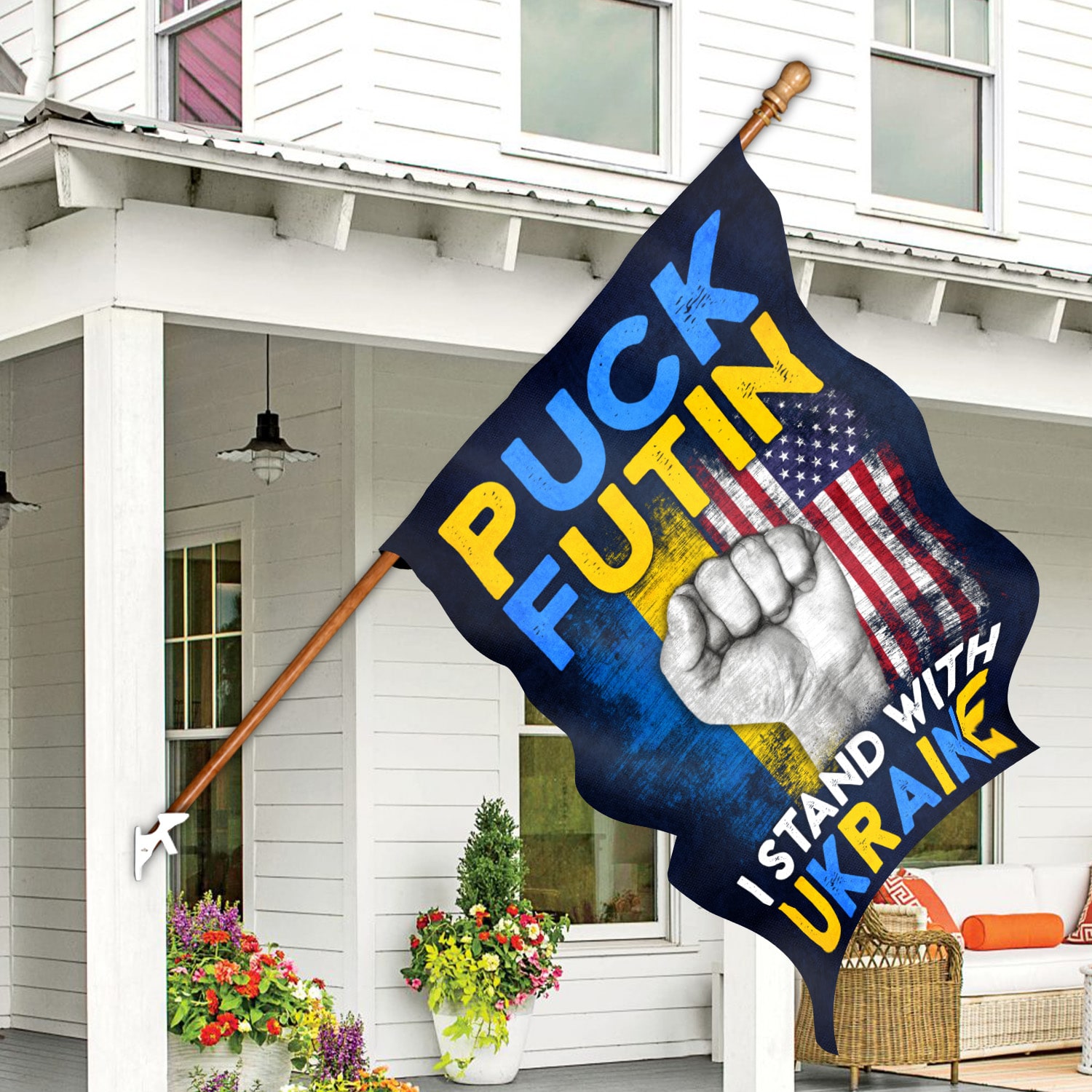 6O. Puck Futin Flag-30x40 House Flag Mockup 7