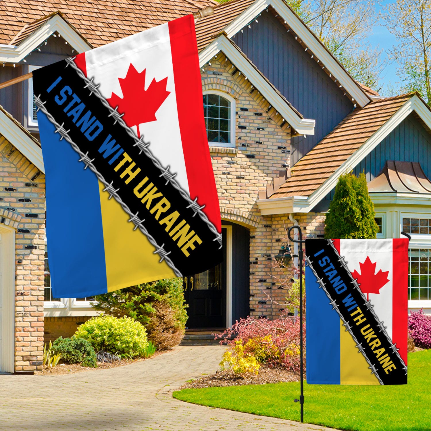 5VT. Canada I Stand With Ukraine Garden & House Mockup 3