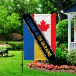 5VT. Canada I Stand With Ukraine Garden Flag Mockup 2