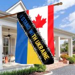 5VT. Canada I Stand With Ukraine House Flag Mockup 3